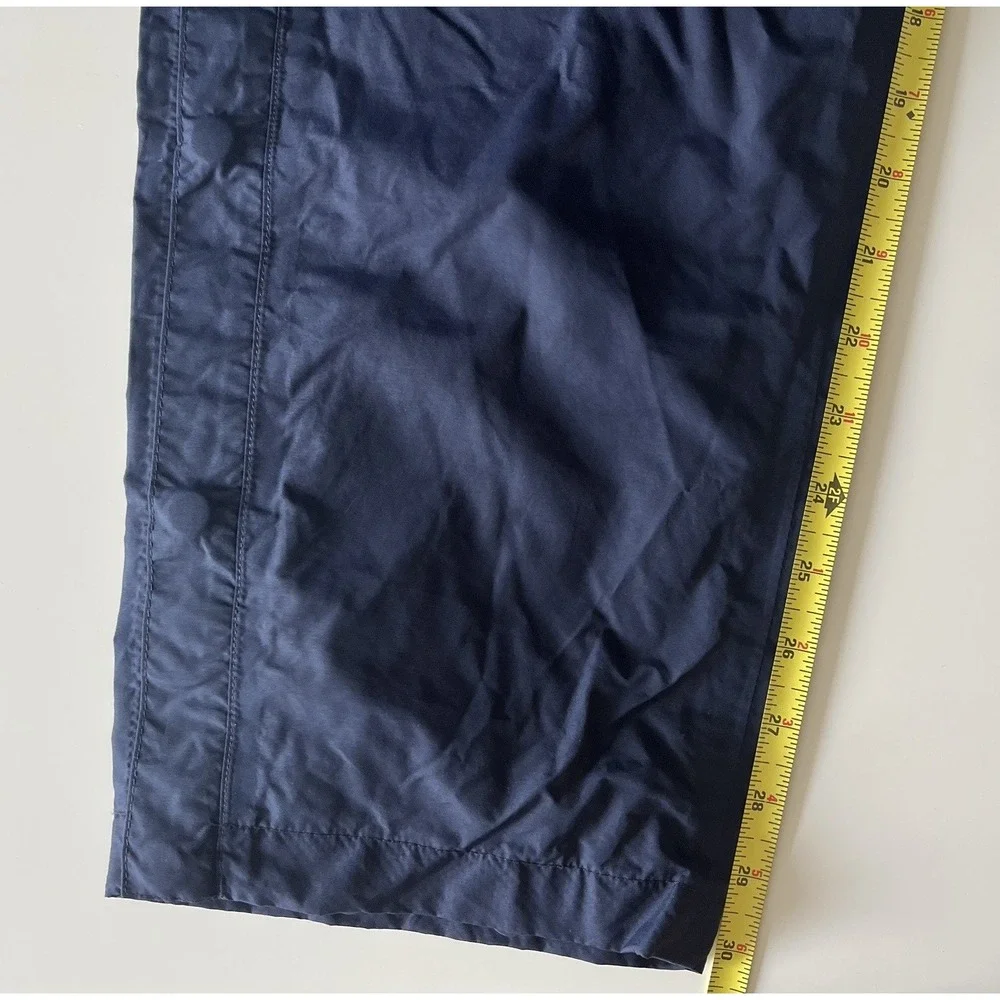 Coleman Men's Size M Windpants Mesh Lining Navy Blue Snaps‎ Drawstring